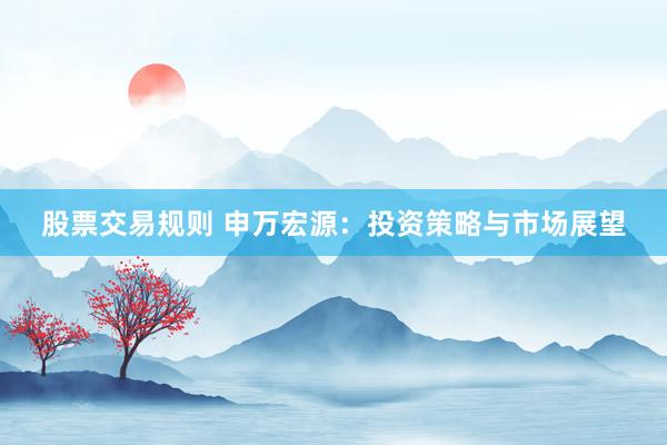 股票交易规则 申万宏源：投资策略与市场展望