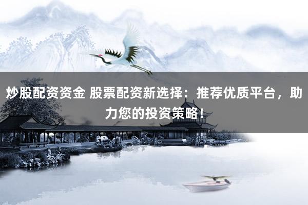 炒股配资资金 股票配资新选择：推荐优质平台，助力您的投资策略！