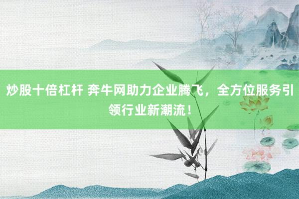 炒股十倍杠杆 奔牛网助力企业腾飞，全方位服务引领行业新潮流！