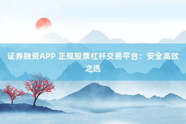 证券融资APP 正规股票杠杆交易平台：安全高效之选