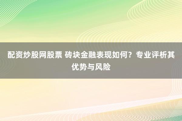 配资炒股网股票 砖块金融表现如何?专业评析其优势与风险