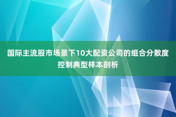 国际主流股市场景下10大配资公司的组合分散度控制典型样本剖析