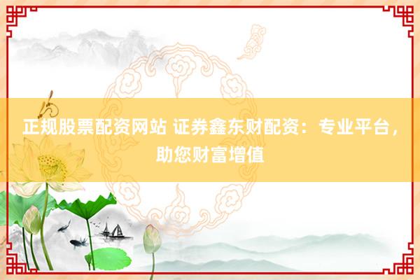 正规股票配资网站 证券鑫东财配资：专业平台，助您财富增值