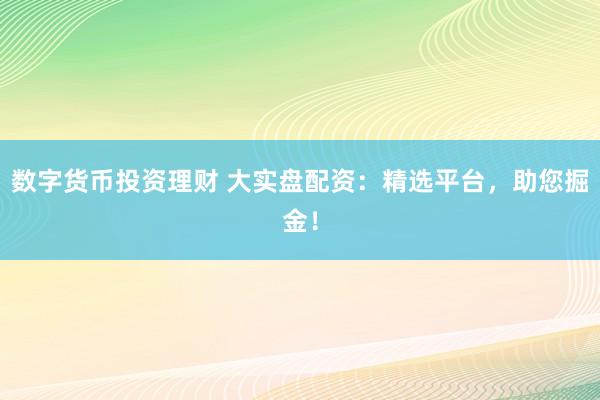 数字货币投资理财 大实盘配资：精选平台，助您掘金！