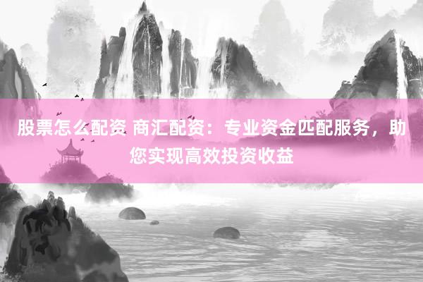 股票怎么配资 商汇配资：专业资金匹配服务，助您实现高效投资收益